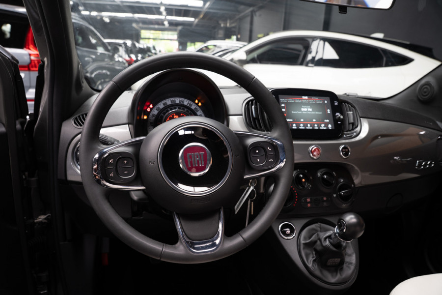 Fiat 500C 1.0 Hybrid Dolcevita Navi Leer Cruise PDC Carplay Zwarte binnenhemel LM velgen