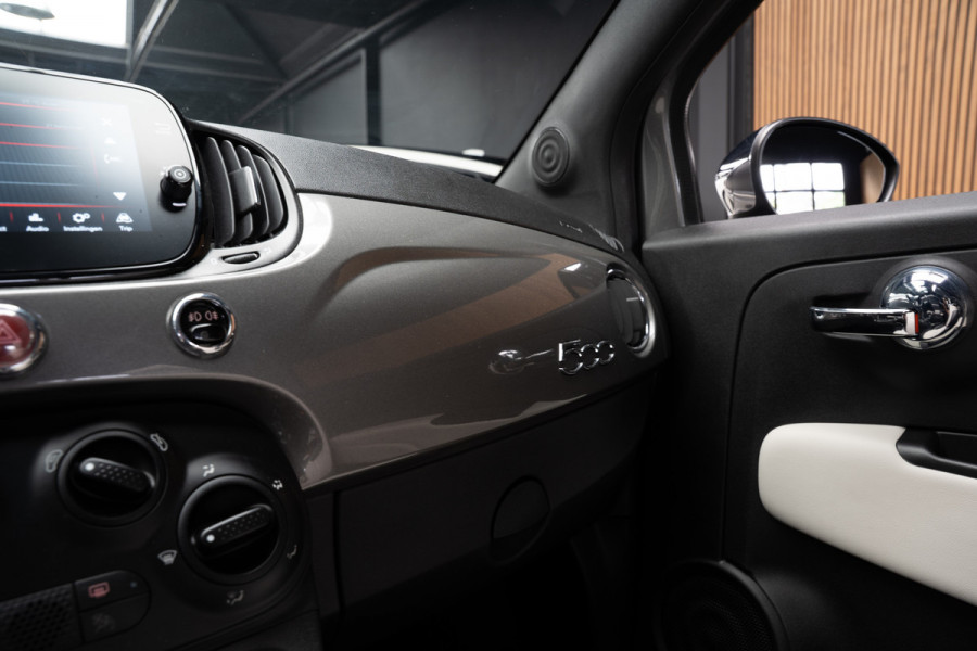 Fiat 500C 1.0 Hybrid Dolcevita Navi Leer Cruise PDC Carplay Zwarte binnenhemel LM velgen