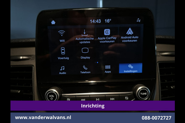 Ford Transit Custom 2.0 TDCI 130pk L2H1 Inrichting Euro6 Airco | Omvormer | Camera | Apple Carplay | LED | Cruisecontrol | Leder Android Auto, Stoelverwarming, Verwarmde voorruit, 2800kg Trekhaak, Parkeersensoren, Bijrijdersbank, Achterklep