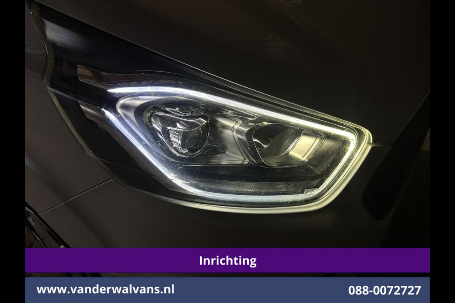 Ford Transit Custom 2.0 TDCI 130pk L2H1 Inrichting Euro6 Airco | Omvormer | Camera | Apple Carplay | LED | Cruisecontrol | Leder Android Auto, Stoelverwarming, Verwarmde voorruit, 2800kg Trekhaak, Parkeersensoren, Bijrijdersbank, Achterklep