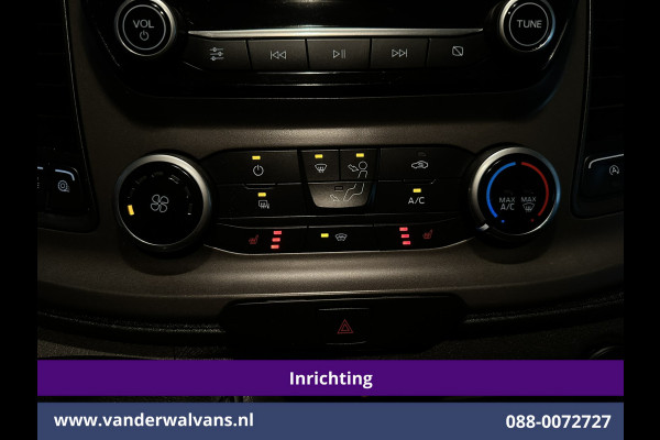 Ford Transit Custom 2.0 TDCI 130pk L2H1 Inrichting Euro6 Airco | Omvormer | Camera | Apple Carplay | LED | Cruisecontrol | Leder Android Auto, Stoelverwarming, Verwarmde voorruit, 2800kg Trekhaak, Parkeersensoren, Bijrijdersbank, Achterklep