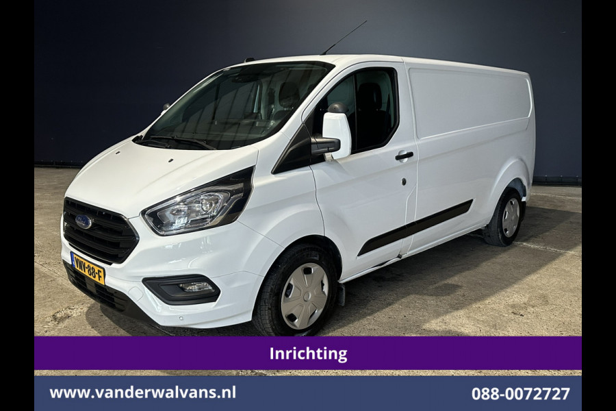 Ford Transit Custom 2.0 TDCI 130pk L2H1 Inrichting Euro6 Airco | Omvormer | Camera | Apple Carplay | LED | Cruisecontrol | Leder Android Auto, Stoelverwarming, Verwarmde voorruit, 2800kg Trekhaak, Parkeersensoren, Bijrijdersbank, Achterklep