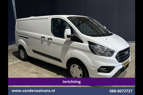 Ford Transit Custom 2.0 TDCI 130pk L2H1 Inrichting Euro6 Airco | Omvormer | Camera | Apple Carplay | LED | Cruisecontrol | Leder Android Auto, Stoelverwarming, Verwarmde voorruit, 2800kg Trekhaak, Parkeersensoren, Bijrijdersbank, Achterklep