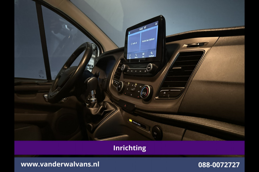 Ford Transit Custom 2.0 TDCI 130pk L2H1 Inrichting Euro6 Airco | Omvormer | Camera | Apple Carplay | LED | Cruisecontrol | Leder Android Auto, Stoelverwarming, Verwarmde voorruit, 2800kg Trekhaak, Parkeersensoren, Bijrijdersbank, Achterklep
