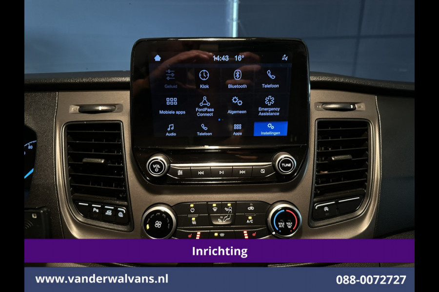Ford Transit Custom 2.0 TDCI 130pk L2H1 Inrichting Euro6 Airco | Omvormer | Camera | Apple Carplay | LED | Cruisecontrol | Leder Android Auto, Stoelverwarming, Verwarmde voorruit, 2800kg Trekhaak, Parkeersensoren, Bijrijdersbank, Achterklep