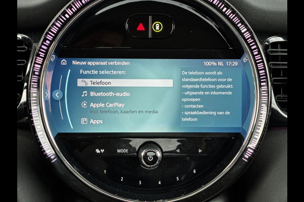 MINI Hatchback Cooper Essential Automaat 3 deurs / Navigatiesysteem / Climate Control / Parkeersensoren achter / Bluetooth / Driving Assistant / LED / Lichtpakket / DAB / Sfeerverlichting