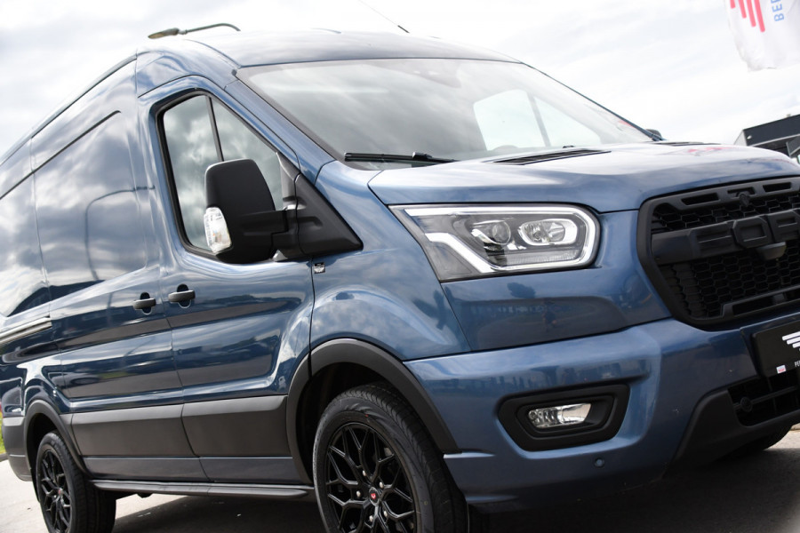 Ford Transit 350 2.0 TDCI L2H2 PB Edition Camera, Cruise, Carplay, 170pk, Stoelverwarming, Automaat, 2 x schuifdeur, LED, Sensoren, Multimedia, Uniek!