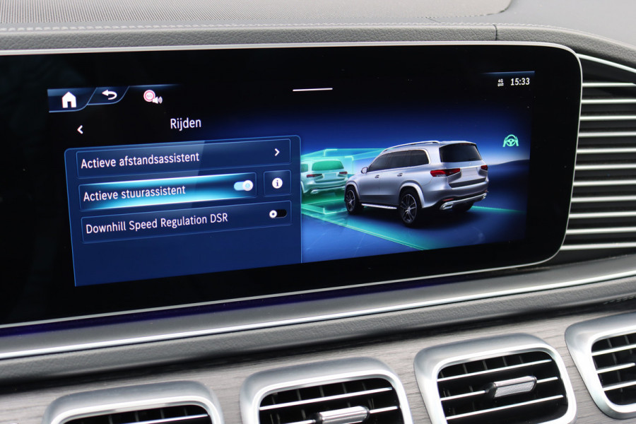 Mercedes-Benz GLS 450 d 4MATIC AMG Line | 7Pers. | Luchtvering | Distronic | Standkachel | Massage | MBUX Tablet | Trekhaak | Comfortpakket Achter+ | Burmester | Vlakkenverwarming |