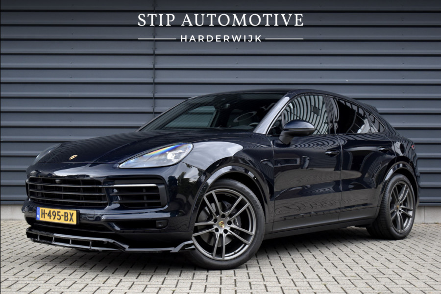 Porsche Cayenne Coupé 3.0 E-Hybrid Sport Chrono | Pano | 360 Camera | 21'' Wielen | Luchtvering | Stuurverwarming |  Stoel + Achterbankverwarming | LED Achterlichten donker |