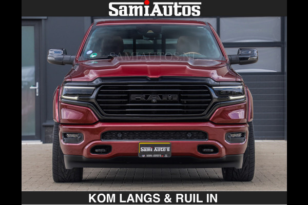 Dodge Ram LONGHORN | WIDE BODY | 5.7 V8 | BREDE WIELEN | BOM VOL | HUD | BRUIN LEDER | LUCHTVERING | PANODAK | RONDOM CAMERA | OPEN UITLAA DUBBELE CABINE | 5 PERSOONS | CREW CAB DC | SPECIAL ONE | DEALER ONDERHOUDEN | Eerste eigenaar |