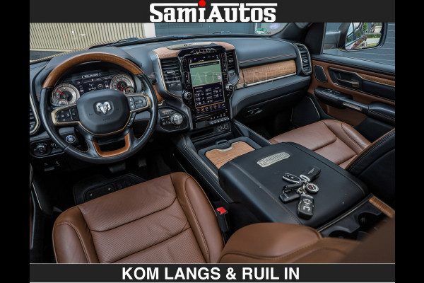 Dodge Ram LONGHORN | WIDE BODY | 5.7 V8 | BREDE WIELEN | BOM VOL | HUD | BRUIN LEDER | LUCHTVERING | PANODAK | RONDOM CAMERA | OPEN UITLAA DUBBELE CABINE | 5 PERSOONS | CREW CAB DC | SPECIAL ONE | DEALER ONDERHOUDEN | Eerste eigenaar |