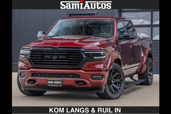 Dodge Ram LONGHORN | WIDE BODY | 5.7 V8 | BREDE WIELEN | BOM VOL | HUD | BRUIN LEDER | LUCHTVERING | PANODAK | RONDOM CAMERA | OPEN UITLAA DUBBELE CABINE | 5 PERSOONS | CREW CAB DC | SPECIAL ONE | DEALER ONDERHOUDEN | Eerste eigenaar |