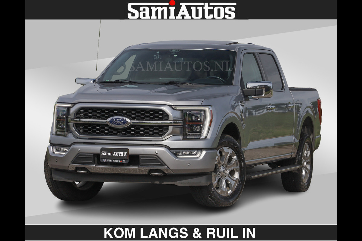 Ford USA F-150 PLATINUM | MASSAGE | PANO | GROOTSCHERM | COMFORT STOELEN | ADAPTIVE CRUISE | DC | DUBBELE CABINE | FACELIFT MODEL | GROOT SCHERM | 5 PERSOONS | DC | DASH CAM | MASSAGE | | De specialist in Amerikaanse pick‑ups in Nederland en Europa.