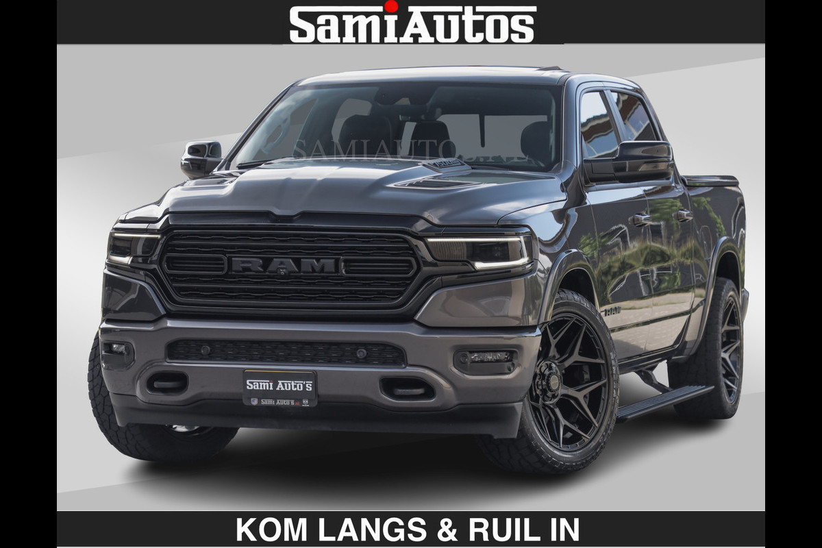 Dodge Ram LIMITED 5.7 V8 402PK | HUD | 4PL WHEELS | LUCHTVERING |OPEN UILAAT KLEP | BOM VOL | GRANITE CRYSTAL | DC | CREW CAB | DUBBELE CABINE | 5 PERSOONS GRIJSKENTEKEN | EERSTE EIGENAAR | TOP STAAT 44000 KM |