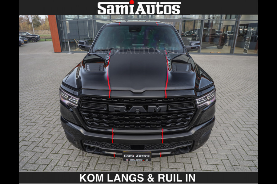 Dodge Ram LIMITED 2026 5.7 V8 HEMI | MAXIMAAL UITGERUST | DUBBELE CABINE | 5 PERSOONS | DC | Allernieuwste Limited uitvoering – volledig uitgerust met alle opties, inclusief MWK en normale laadbak.