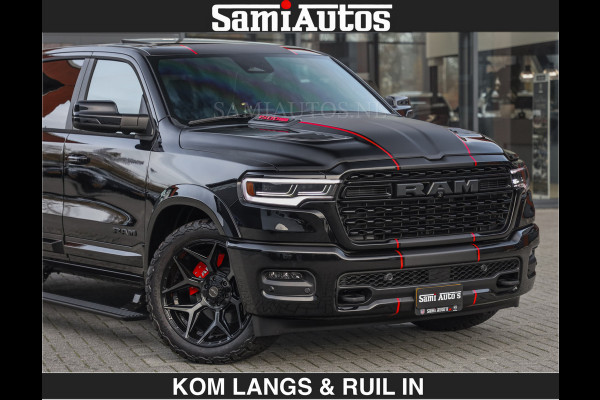 Dodge Ram LIMITED 2026 5.7 V8 HEMI | MAXIMAAL UITGERUST | DUBBELE CABINE | 5 PERSOONS | DC | Allernieuwste Limited uitvoering – volledig uitgerust met alle opties, inclusief MWK en normale laadbak.