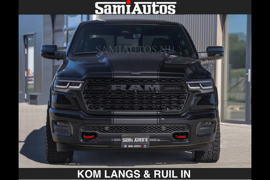 Dodge Ram Limited H.O 540HP 706Nm | De Meest Luxe en Volle Pick-Up in zijn Klasse | LUCHTVERING | HUD | Massage + Full Option | Comfortabele Dubbele Cabine met Royale 5 Zitplaatsen | BPM vrij | Nu Leverbaar uit Voorraad | Voorraad Nr 2300 - 7689 | De specialist in Amerikaanse pick‑ups in Nederland en Europa.