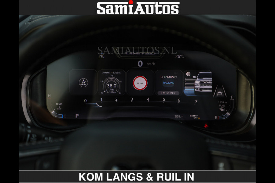 Dodge Ram Limited H.O 540HP 706Nm | De Meest Luxe en Volle Pick-Up in zijn Klasse | LUCHTVERING | HUD | Massage + Full Option | Comfortabele Dubbele Cabine met Royale 5 Zitplaatsen | BPM vrij | Nu Leverbaar uit Voorraad | Voorraad Nr 2300 - 7689 | De specialist in Amerikaanse pick‑ups in Nederland en Europa.