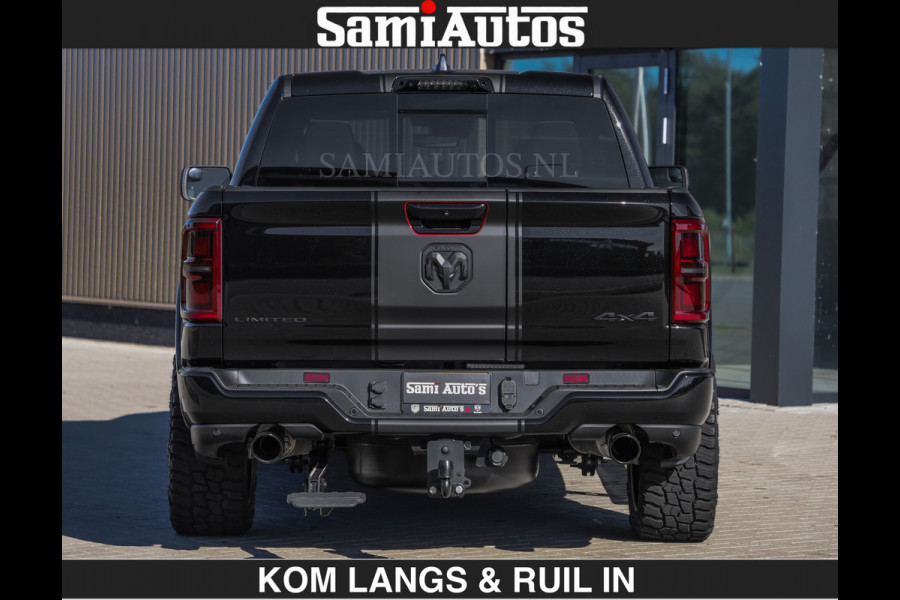 Dodge Ram Limited H.O 540HP 706Nm | De Meest Luxe en Volle Pick-Up in zijn Klasse | LUCHTVERING | HUD | Massage + Full Option | Comfortabele Dubbele Cabine met Royale 5 Zitplaatsen | BPM vrij | Nu Leverbaar uit Voorraad | Voorraad Nr 2300 - 7689 | De specialist in Amerikaanse pick‑ups in Nederland en Europa.