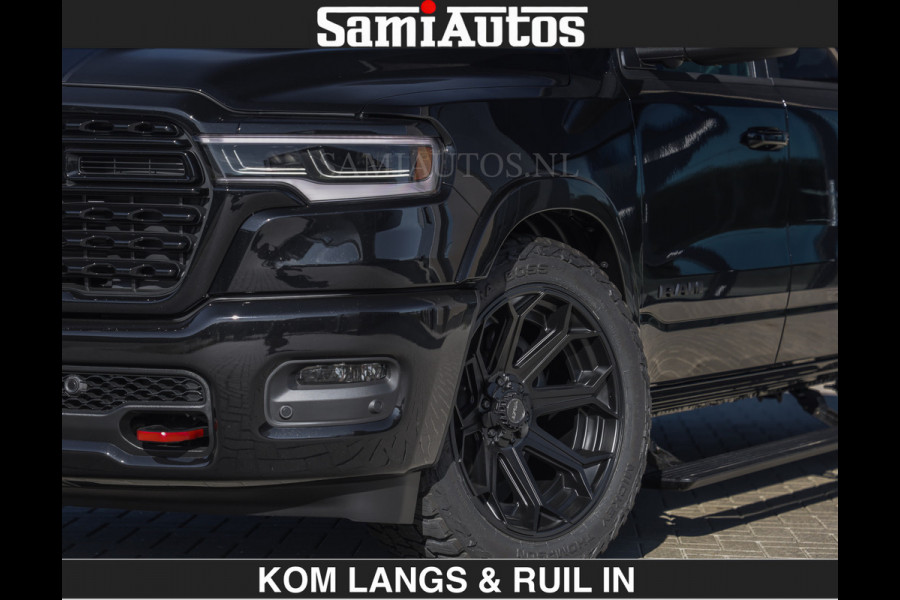 Dodge Ram Limited H.O 540HP 706Nm | De Meest Luxe en Volle Pick-Up in zijn Klasse | LUCHTVERING | HUD | Massage + Full Option | Comfortabele Dubbele Cabine met Royale 5 Zitplaatsen | BPM vrij | Nu Leverbaar uit Voorraad | Voorraad Nr 2300 - 7689 | De specialist in Amerikaanse pick‑ups in Nederland en Europa.