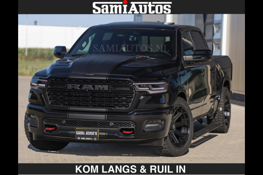 Dodge Ram Limited H.O 540HP 706Nm | De Meest Luxe en Volle Pick-Up in zijn Klasse | LUCHTVERING | HUD | Massage + Full Option | Comfortabele Dubbele Cabine met Royale 5 Zitplaatsen | BPM vrij | Nu Leverbaar uit Voorraad | Voorraad Nr 2300 - 7689 | De specialist in Amerikaanse pick‑ups in Nederland en Europa.