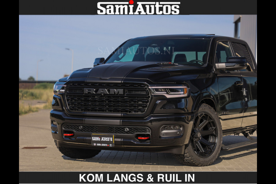 Dodge Ram Limited H.O 540HP 706Nm | De Meest Luxe en Volle Pick-Up in zijn Klasse | LUCHTVERING | HUD | Massage + Full Option | Comfortabele Dubbele Cabine met Royale 5 Zitplaatsen | BPM vrij | Nu Leverbaar uit Voorraad | Voorraad Nr 2300 - 7689 | De specialist in Amerikaanse pick‑ups in Nederland en Europa.