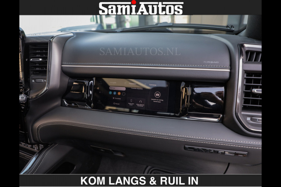 Dodge Ram Limited H.O 540HP 706Nm | De Meest Luxe en Volle Pick-Up in zijn Klasse | LUCHTVERING | HUD | Massage + Full Option | Comfortabele Dubbele Cabine met Royale 5 Zitplaatsen | BPM vrij | Nu Leverbaar uit Voorraad | Voorraad Nr 2300 - 7689 | De specialist in Amerikaanse pick‑ups in Nederland en Europa.