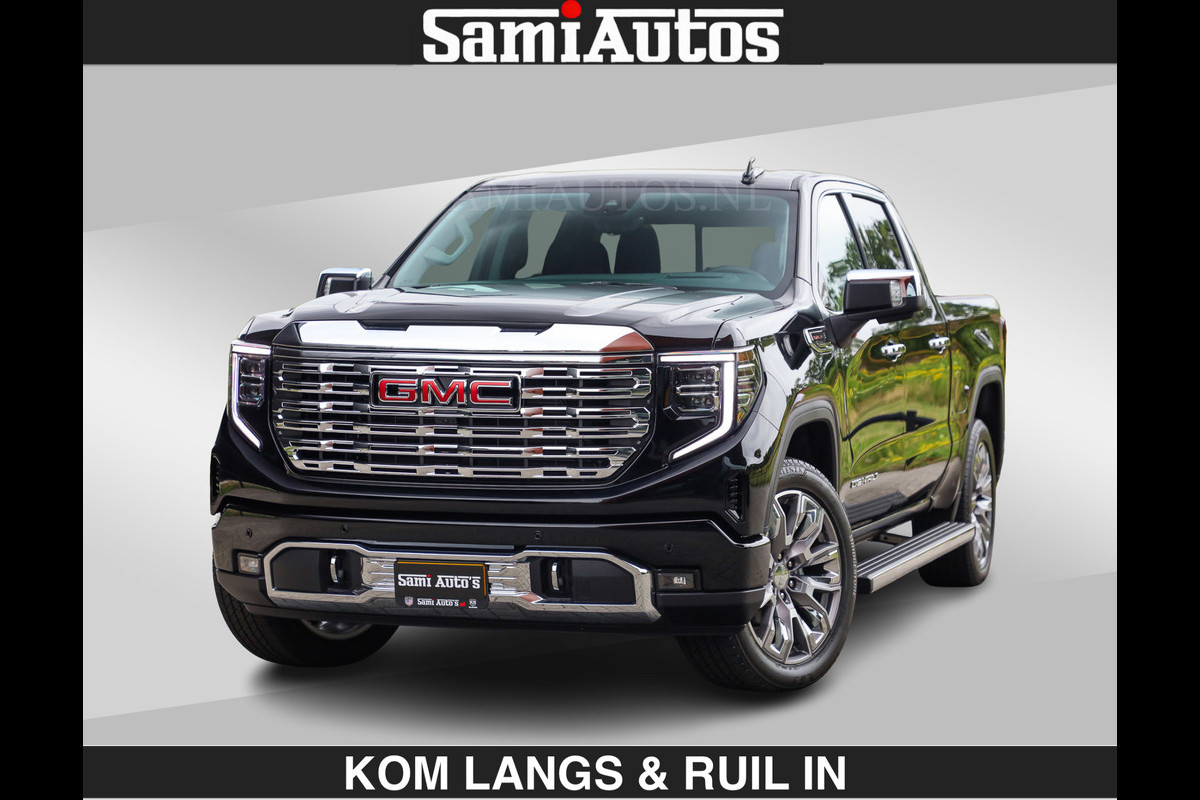 GMC Sierra DENALI | All-In Prijs | 6,2 V8 Full Option | De Meest Luxe Pick-Up in zijn Klasse | Comfortabele Dubbele Cabine met Royale 5 Zitplaatsen | BPM vrij | Nu Leverbaar uit Voorraad | Voorraad Nr 1788 | De specialist in Amerikaanse pick‑ups in Nederland en Europa.