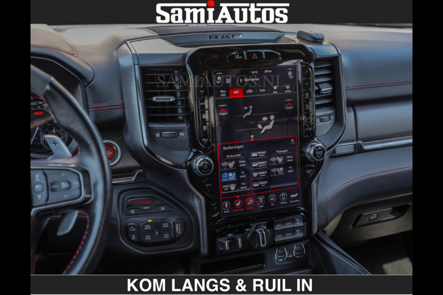 Dodge Ram TRX 6.2 V8 HELLCAT | ANVIL SPECIAL ORIGINAL COLOR | CARBON | RODE STIKSELS | BOM VOL | CREW CAB DUBBELE CABINE | 5 PERSOONS |