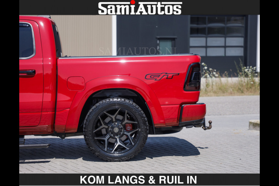 Dodge Ram GT TRX PACK BEAST | 5.7 V8 HEMI | WIDE BODY | LUCHTVERING | MEGA DIK | DC | DUBBLE CABINE | 5 PERSOONS | CREW CAB | GRIJS KENTEKEN | TRAIN HORN | EERSTE EIGENAAR | ORIGINEEL NEDERLANDSE AUTO | WIDE BODY | De specialist in Amerikaanse pick‑ups in Nederland en Europa.