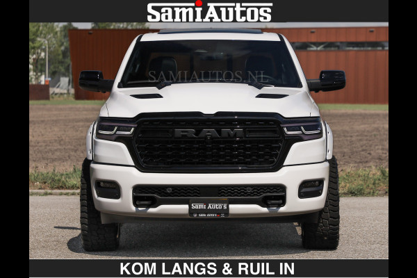Dodge Ram LIMITED H.O 540 PK 706Nm | Massage + Full Option | De Meest Luxe en Volle Pick-Up in zijn Klasse | Comfortabele Dubbele Cabine met Royale 5 Zitplaatsen | BPM vrij | Nu Leverbaar uit Voorraad | Voorraad Nr 2336 - 7700 | De specialist in Amerikaanse pick‑ups in Nederland en Europa.