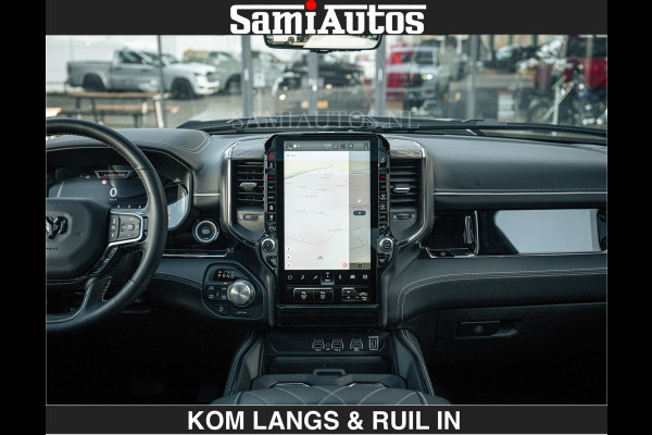 Dodge Ram LIMITED H.O 540 PK 706Nm | Massage + Full Option | De Meest Luxe en Volle Pick-Up in zijn Klasse | Comfortabele Dubbele Cabine met Royale 5 Zitplaatsen | BPM vrij | Nu Leverbaar uit Voorraad | Voorraad Nr 2336 - 7700 | De specialist in Amerikaanse pick‑ups in Nederland en Europa.
