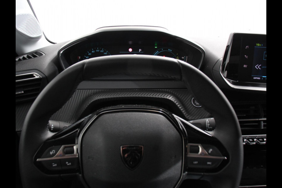 Peugeot e-208 EV Active Pack 50 kWh Climate Control Cruise control Half lederen bekleding Led verlichting Lichtmetalen velgen Navigatie Apple Carplay/Android Auto Parkeersensoren Stoelverwarming