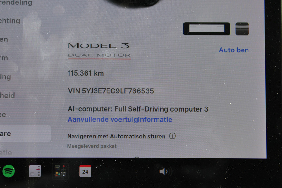 Tesla Model 3 Performance AWD 75 kWh SOh 89,4% PANO LEER NAVI ORG NL 115000KM!!!