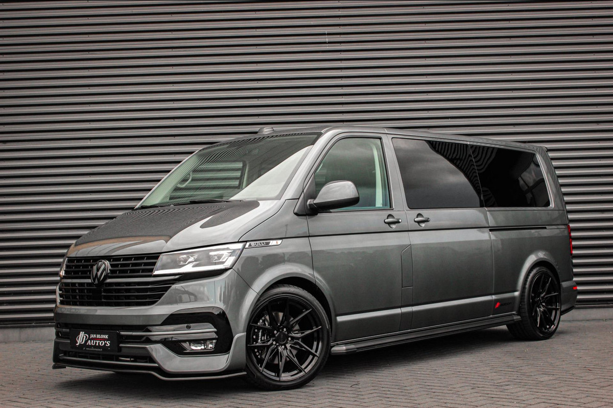 Volkswagen Transporter 2.0 TDI L2H1 150PK BULLI DC DUBBEL CABINE / LEIGHTONVANS BODYKIT / FULL OPTINS / LEDER / FULL BLACK / APPLE