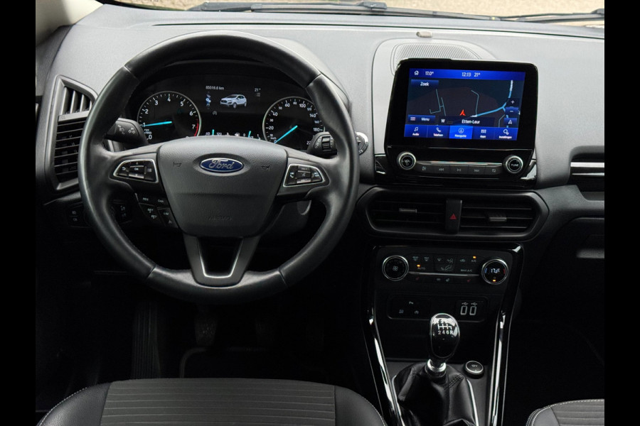 Ford EcoSport 1.0 EcoBoost Titanium | Navi, Carplay/Android, Camera, Stoel+Stuurverw., Sfeerverl., Keyless | Dealeroh. | 1e Eig. |