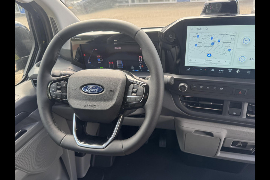 Ford E-Transit Custom 340 L2H1 Limited 71 kWh | SCI | 218pk | Laadvloer bescherming | 12-weg verstel- en verwarmbare AGR bestuurders- en passagiersstoel Laadvloer bescherming,12-weg verstel- en verwarmbare AGR bestuurders- en passagiersstoel | Trekhaakvoorbereiding | 17 inch lichtmetalen velgen (Carbonised Grey) | Driver Assistent Pack Ultimate | AGM accu | BEV 3-fase oplaadkabel (mode 3, 32A, 10m)