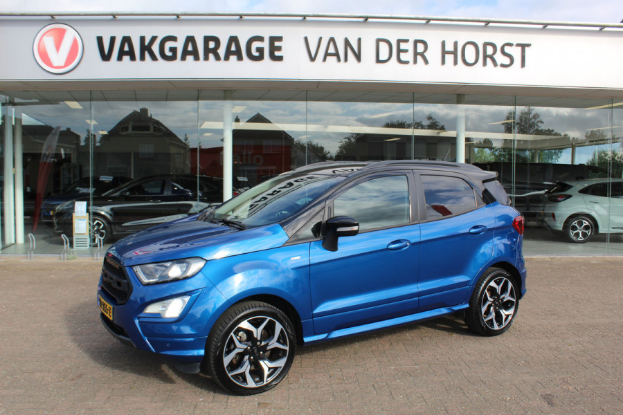 Ford EcoSport 1.0 EcoBoost ST-Line , 125pk , Mooie Hoogzitter Climate control , Cruise control , Achteruitrijcamera Stoel,Stuur en Voorruitverwarming , Bluetooth , Navigatie