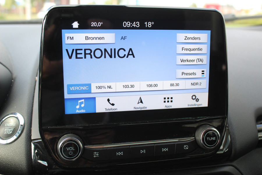 Ford EcoSport 1.0 EcoBoost ST-Line , 125pk , Mooie Hoogzitter Climate control , Cruise control , Achteruitrijcamera Stoel,Stuur en Voorruitverwarming , Bluetooth , Navigatie