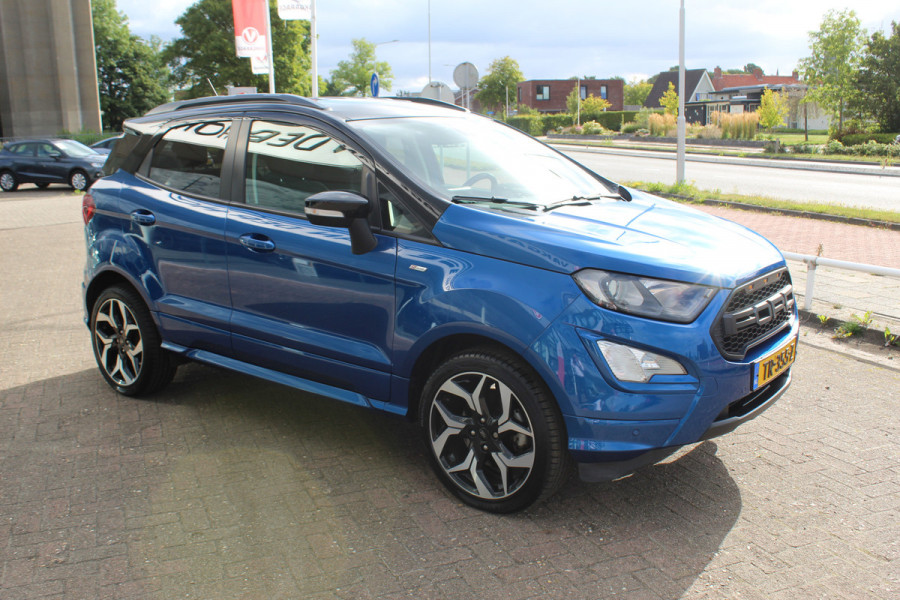 Ford EcoSport 1.0 EcoBoost ST-Line , 125pk , Mooie Hoogzitter Climate control , Cruise control , Achteruitrijcamera Stoel,Stuur en Voorruitverwarming , Bluetooth , Navigatie