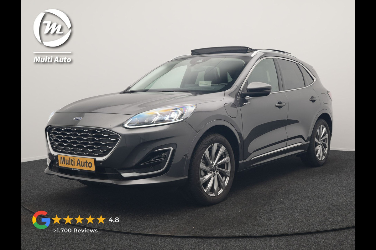 Ford Kuga 2.5 Vignale PHEV 225pk Dealer O.H | Trekhaak Afn. | Panodak | Adaptieve Cruise | 360 Camera | Bang & Olufsen | Head Up | Lederen Sportstoelen Memory & Verwarmd | Keyless | Apple Carplay | Pilot Assist | Blis | Navigatie | Virtual | DAB | 19" L.M | Plug In Hybrid |