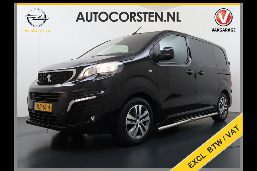 Peugeot Expert 2.0HDI Automaat 2XSchuifdeur 3-Pers. Adap.Cruise Head-Up 3D-Navi 360°Camera Apple Carplay Android Auto Airco Lmv Pdc Keyless DAB Sidebars Led Betonplex Vloer Wandbetimmering Euro 6 1e Eigenaar Origineel Nederlandse Bus