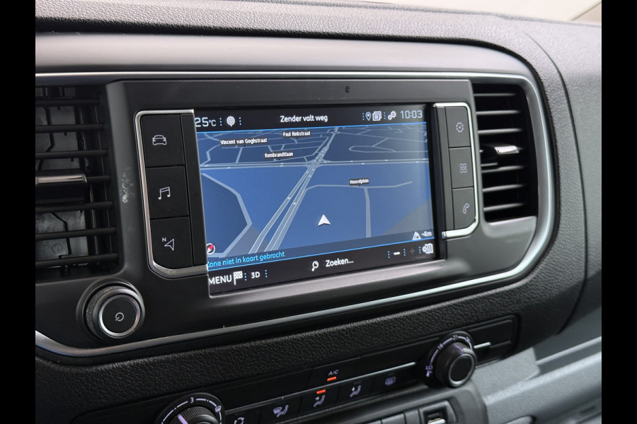 Peugeot Expert 2.0HDI Automaat 2XSchuifdeur 3-Pers. Adap.Cruise Head-Up 3D-Navi 360°Camera Apple Carplay Android Auto Airco Lmv Pdc Keyless DAB Sidebars Led Betonplex Vloer Wandbetimmering Euro 6 1e Eigenaar Origineel Nederlandse Bus