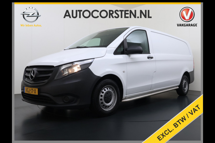 Mercedes-Benz Vito 110CDI Extra Lang 3-Persoons Camera Oprijplaat Airco Bluetooth Licht-/regensensor Betonplex Vloer Wandbetimmering Sidebars Euro 6 Origineel Nederlandse Auto
