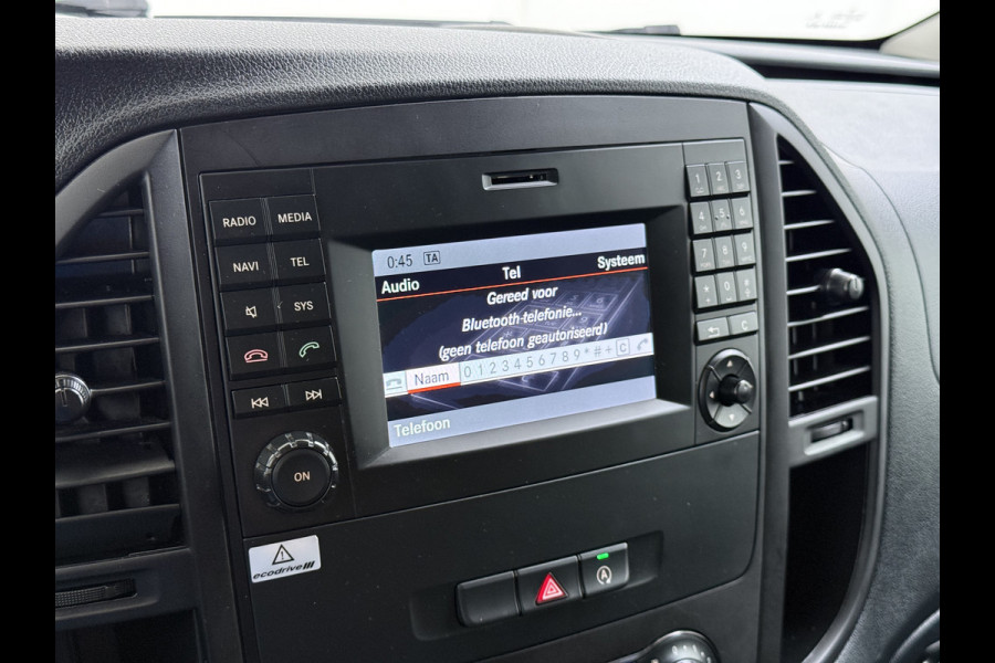 Mercedes-Benz Vito 110CDI Extra Lang 3-Persoons Camera Oprijplaat Airco Bluetooth Licht-/regensensor Betonplex Vloer Wandbetimmering Sidebars Euro 6 Origineel Nederlandse Auto