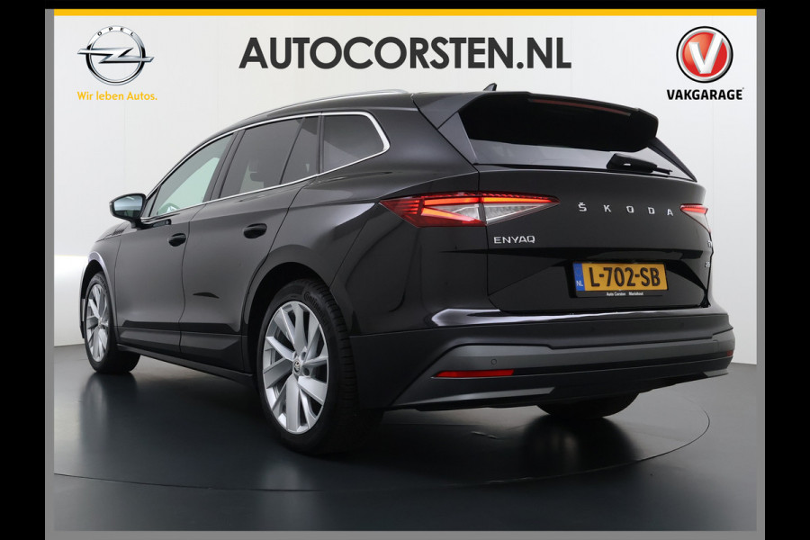 Škoda ENYAQ iV 80 Warmtepomp Soh 89% Panoramadak Adap.Cruise 3-Zone Ecc Camera Stoel+Stuurverwarming Draadloze telefoonlader Elek.Achterklep Keyless Matrix Led File assistent Lmv 20"