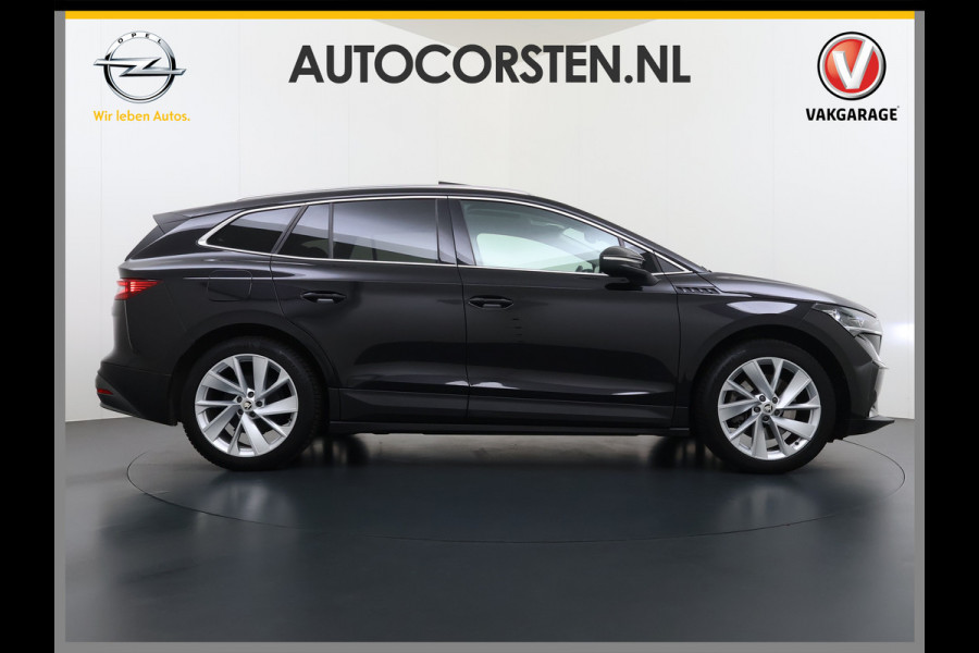 Škoda ENYAQ iV 80 Warmtepomp Soh 89% Panoramadak Adap.Cruise 3-Zone Ecc Camera Stoel+Stuurverwarming Draadloze telefoonlader Elek.Achterklep Keyless Matrix Led File assistent Lmv 20"