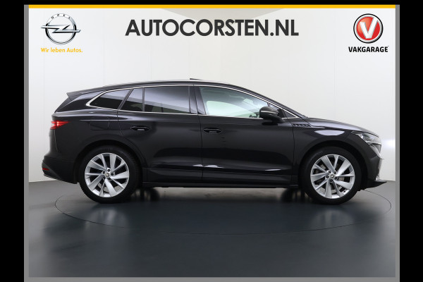 Škoda ENYAQ iV 80 Warmtepomp Soh 89% Panoramadak Adap.Cruise 3-Zone Ecc Camera Stoel+Stuurverwarming Draadloze telefoonlader Elek.Achterklep Keyless Matrix Led File assistent Lmv 20"