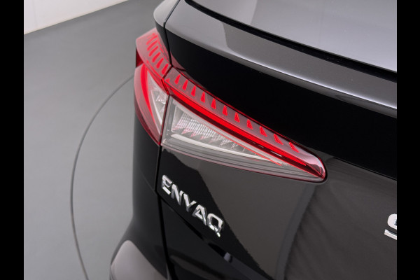 Škoda ENYAQ iV 80 Warmtepomp Soh 89% Panoramadak Adap.Cruise 3-Zone Ecc Camera Stoel+Stuurverwarming Draadloze telefoonlader Elek.Achterklep Keyless Matrix Led File assistent Lmv 20"