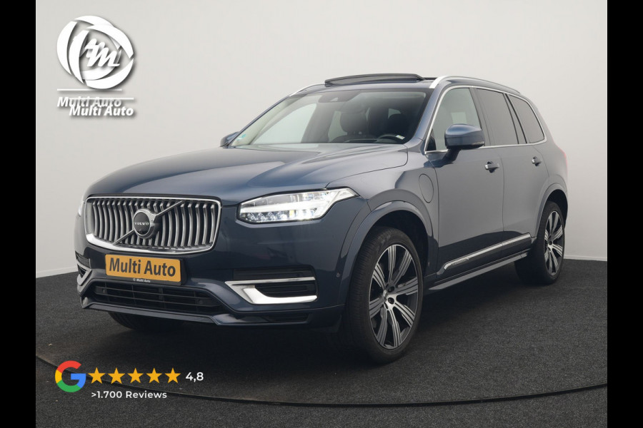 Volvo XC90 T8 Recharge AWD Inscription 7 Persoons PHEV 395pk Dealer O.H | Panodak | Head Up | Adaptive Cruise | Nappa  Lederen Sportstoelen Memory & Verwarmd | Harman / Kardon | 360 Camera | Blis | Apple Carplay | Keyless | Navigatie | Virtual | 21" L.M | DAB | Plug In Hybrid |